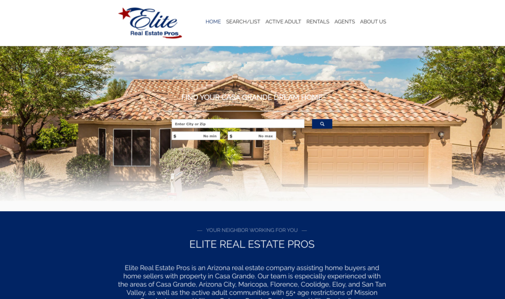 Elite Real Estate Pros Website Design