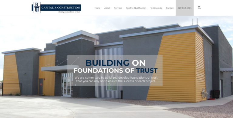 Blossom Web Design Capital R Construction