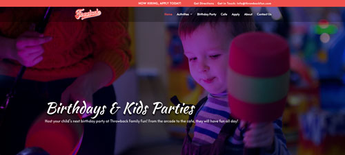 Throwback Family Fun Website Design Casa Grande