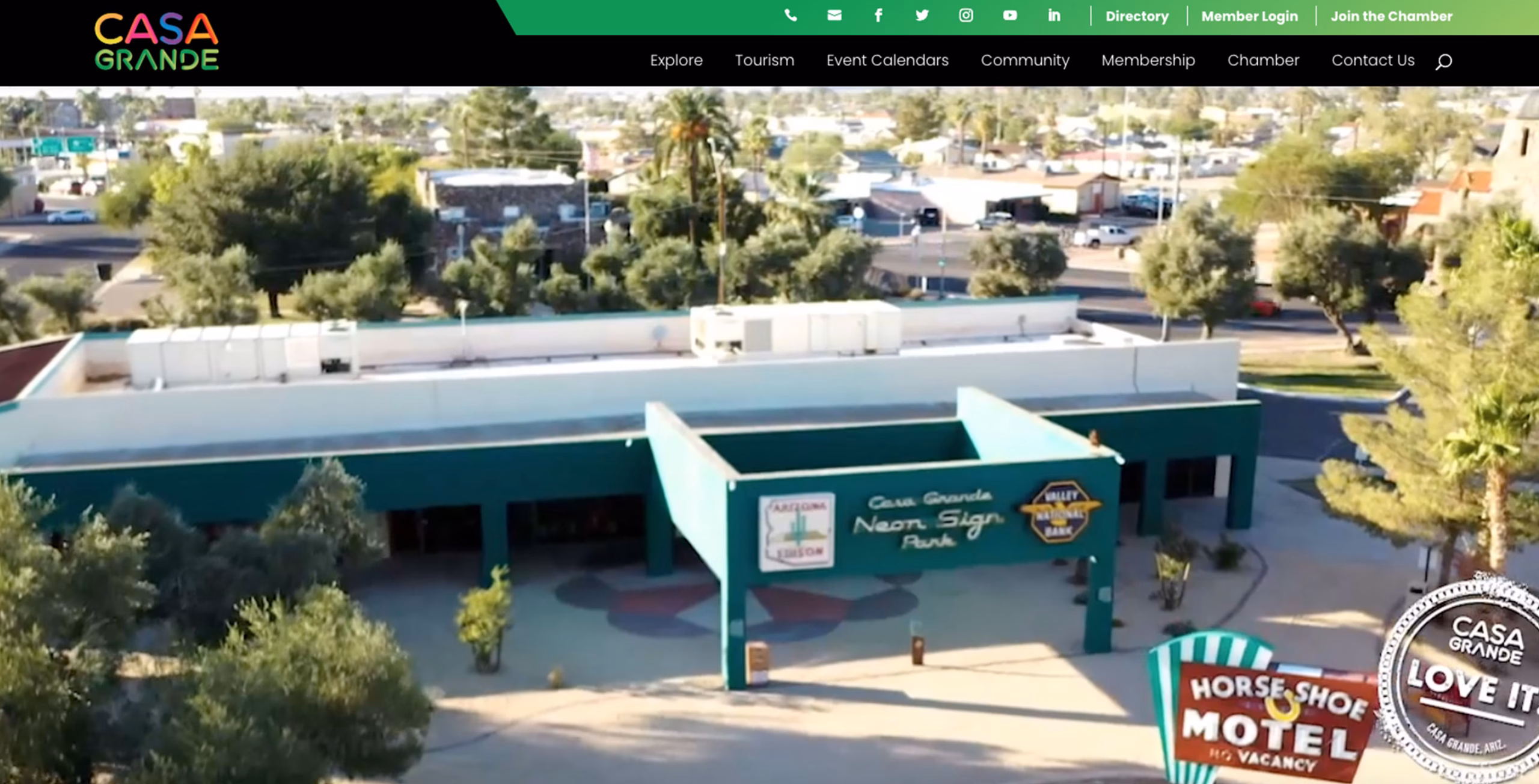 Casa Grande Chamber of Commerce website build by Blossom Digital Marketing