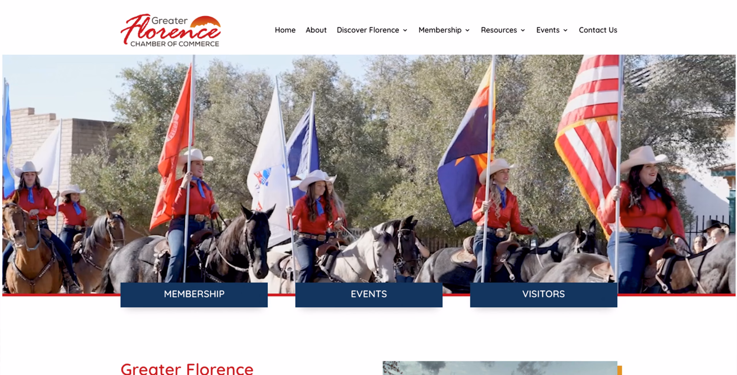 Florence Chamber of Commerce website build