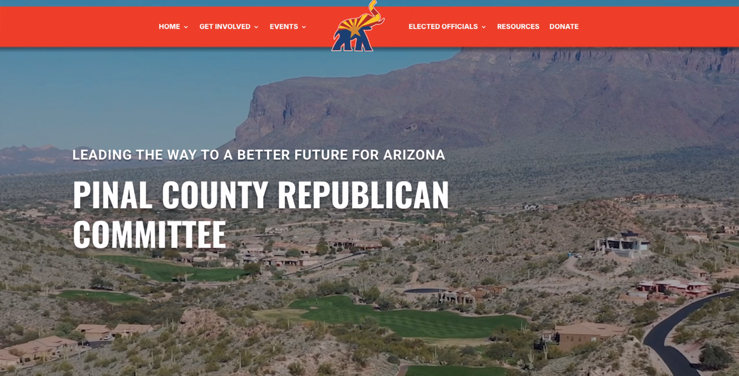 Pinal County Republican Committee website redesign
